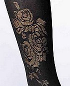 Tights with large roses
